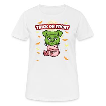 Trick Or Treat Scary Creepy Halloween Monster - Women's Breathable T-Shirt - white - Front - AI Model Female 172 dark (172cm)