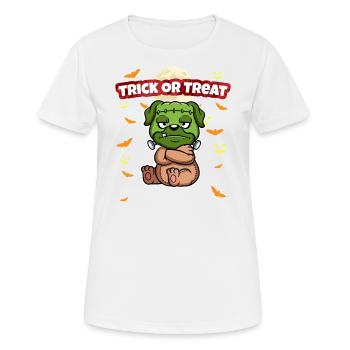 Trick Or Treat Scary Creepy Halloween Monster - Women's Breathable T-Shirt - white - Front - AI Model Female 172 dark (172cm)