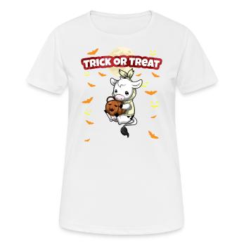 Trick Or Treat Scary Creepy Halloween Monster - Women's Breathable T-Shirt - white - Front - AI Model Female 172 dark (172cm)
