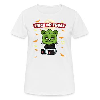 Trick Or Treat Scary Creepy Halloween Monster - Women's Breathable T-Shirt - white - Front - AI Model Female 172 dark (172cm)
