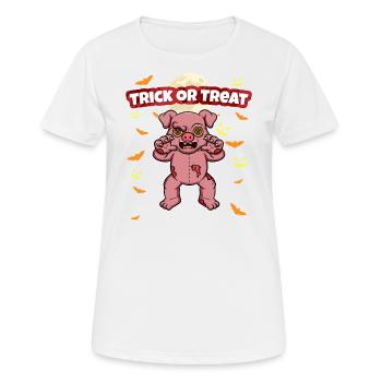 Trick Or Treat Scary Creepy Halloween Monster - Women's Breathable T-Shirt - white - Front - AI Model Female 172 dark (172cm)
