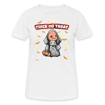 Trick Or Treat Scary Creepy Halloween Monster - Women's Breathable T-Shirt - white - Front - AI Model Female 172 dark (172cm)