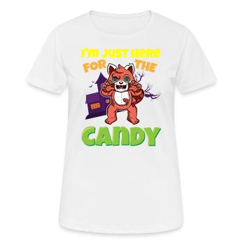 I'm Just Here For The Candy Scary Halloween Beast - Frauen T-Shirt atmungsaktiv - Weiß - Vorne - AI Model Female 172 dark (172cm)