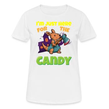 I'm Just Here For The Candy Scary Halloween Beast - Frauen T-Shirt atmungsaktiv - Weiß - Vorne - AI Model Female 172 dark (172cm)
