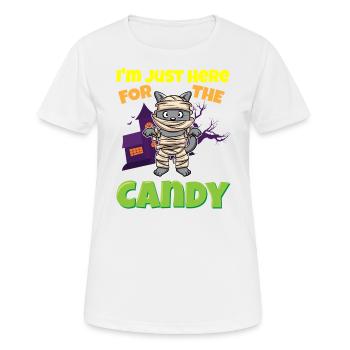 I'm Just Here For The Candy Scary Halloween Beast - Frauen T-Shirt atmungsaktiv - Weiß - Vorne - AI Model Female 172 dark (172cm)
