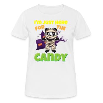 I'm Just Here For The Candy Scary Halloween Beast - Frauen T-Shirt atmungsaktiv - Weiß - Vorne - AI Model Female 172 dark (172cm)