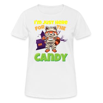 I'm Just Here For The Candy Scary Halloween Beast - Frauen T-Shirt atmungsaktiv - Weiß - Vorne - AI Model Female 172 dark (172cm)