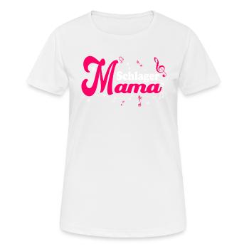 Schlager Mama Costume Schlager Tenue de fête - T-shirt respirant Femme - blanc - Devant - AI Model Female 172 dark (172cm)