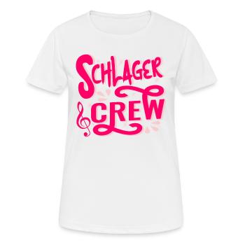 Schlager Crew Costume Schlager Party Outfit - T-shirt respirant Femme - blanc - Devant - AI Model Female 172 dark (172cm)