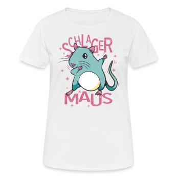 Schlagerparty Costume Schlager Schlager soirée - T-shirt respirant Femme - blanc - Devant - AI Model Female 172 dark (172cm)