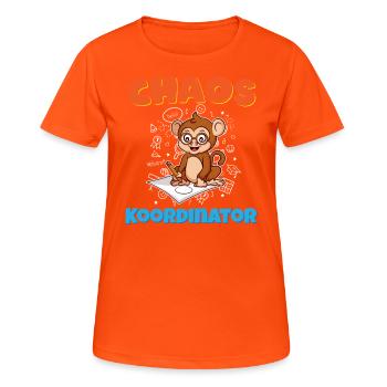 Chaos Koordinator Erzieher Kindergarten Erzieherin - Frauen T-Shirt atmungsaktiv - Neonorange - Vorne - AI Model Female 172 dark (172cm)