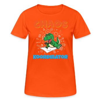 Chaos Koordinator Erzieher Kindergarten Erzieherin - Frauen T-Shirt atmungsaktiv - Neonorange - Vorne - AI Model Female 172 dark (172cm)
