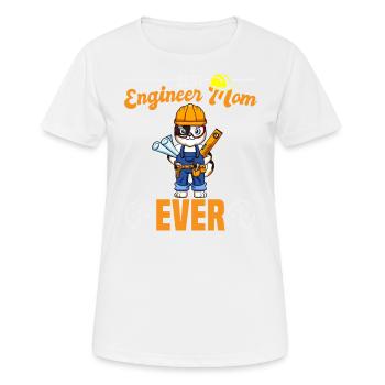 Best Engineer Mom Ever Construction Worker Mommy - Women's Breathable T-Shirt - white - Front - AI Model Female 172 dark (172cm)