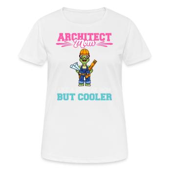 Architecte Maman comme une maman régulière mais plus cool - T-shirt respirant Femme - blanc - Devant - AI Model Female 172 dark (172cm)