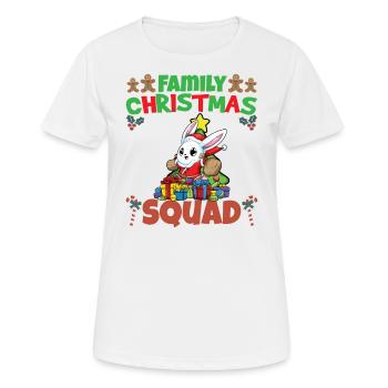 Family Matching Christmas Squad X-Mas Holidays - Frauen T-Shirt atmungsaktiv - Weiß - Vorne - AI Model Female 172 dark (172cm)