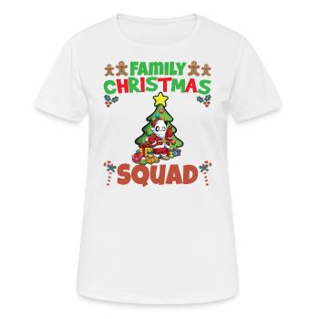 Family Matching Christmas Squad X-Mas Holidays - Frauen T-Shirt atmungsaktiv - Weiß - Vorne - AI Model Female 172 dark (172cm)