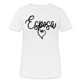 Esposa Cute Wife To Be Bride Couple Wedding Gift - Women's Breathable T-Shirt - white - Front - AI Model Female 172 dark (172cm)