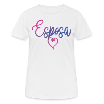 Esposa Cute Wife To Be Bride Couple Wedding Gift - Women's Breathable T-Shirt - white - Front - AI Model Female 172 dark (172cm)