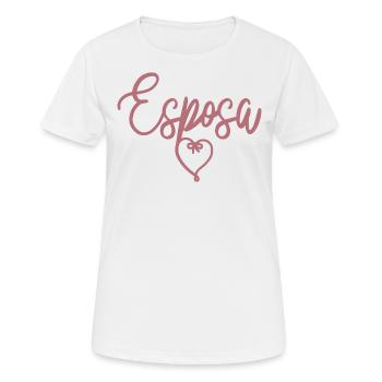 Esposa Cute Wife To Be Bride Couple Wedding Gift - Women's Breathable T-Shirt - white - Front - AI Model Female 172 dark (172cm)