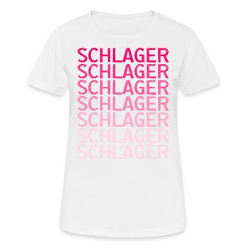 Schlager Schlagermusik Schlagerparty - Frauen T-Shirt atmungsaktiv - Weiß - Vorne - AI Model Female 172 dark (172cm)