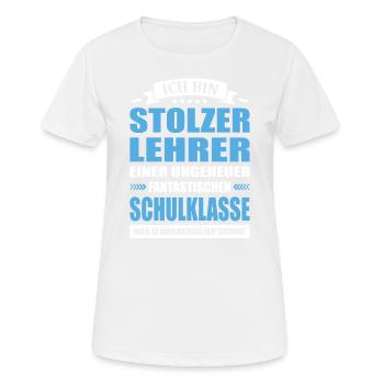 Ich Bin Stolzer Lehrer Abschied Schulklasse - Frauen T-Shirt atmungsaktiv - Weiß - Vorne - AI Model Female 172 dark (172cm)
