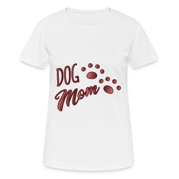 Dog Mom Hunde Mama Pfote Geschenk - Women's Breathable T-Shirt - white - Front - AI Model Female 172 dark (172cm)
