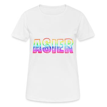 asier rs regenbogen - Frauen T-Shirt atmungsaktiv - Weiß - Vorne - AI Model Female 172 dark (172cm)