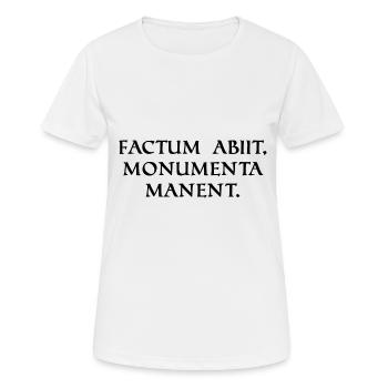 l’acte a disparu mais les monuments sont noirs - T-shirt respirant Femme - blanc - Devant - AI Model Female 172 dark (172cm)