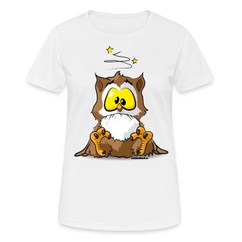 T-shirt chouette chouette hibou - T-shirt respirant Femme - blanc - Devant - AI Model Female 172 dark (172cm)