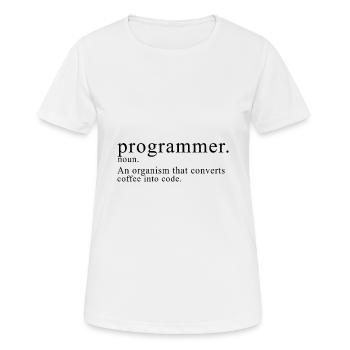 Programmeur - description des mots - T-shirt respirant Femme - blanc - Devant - AI Model Female 172 dark (172cm)