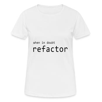 Développeur de logiciels - Refactor - T-shirt respirant Femme - blanc - Devant - AI Model Female 172 dark (172cm)