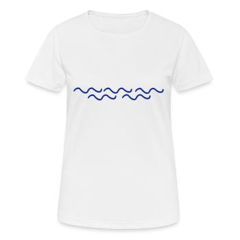 Wellen - Frauen T-Shirt atmungsaktiv - Weiß - Vorne - AI Model Female 172 dark (172cm)