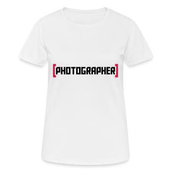 Photographer - Frauen T-Shirt atmungsaktiv - Weiß - Vorne - AI Model Female 172 dark (172cm)
