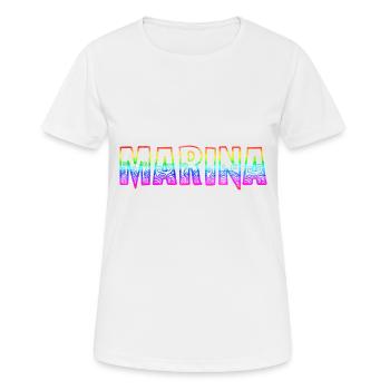 marina rs rainbow - Women's Breathable T-Shirt - white - Front - AI Model Female 172 dark (172cm)
