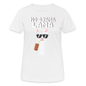 No Drama Lama - Alpaca Llama - Women's Breathable T-Shirt - white - Front - AI Model Female 172 dark (172cm)