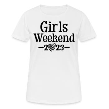 Girls Weekend 2023 Cute Girls Party Trip Vacances - T-shirt respirant Femme - blanc - Devant - AI Model Female 172 dark (172cm)