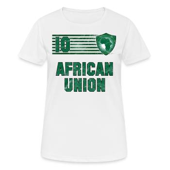 African Union Football Team - Women's Breathable T-Shirt - white - Front - AI Model Female 172 dark (172cm)