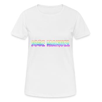 jose manuel rs regenbogen - Frauen T-Shirt atmungsaktiv - Weiß - Vorne - AI Model Female 172 dark (172cm)