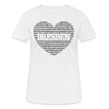 DRESDEN - Frauen T-Shirt atmungsaktiv - Weiß - Vorne - AI Model Female 172 dark (172cm)