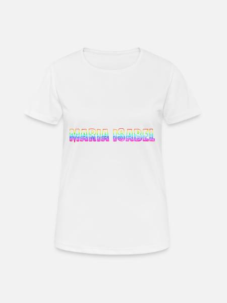 maria isabel rs regenbogen - Frauen T-Shirt atmungsaktiv - Weiß