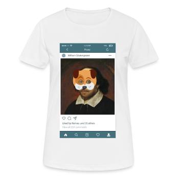 Cool Story "William Shakespeare" - T-shirt respirant Femme - blanc - Devant - AI Model Female 172 dark (172cm)