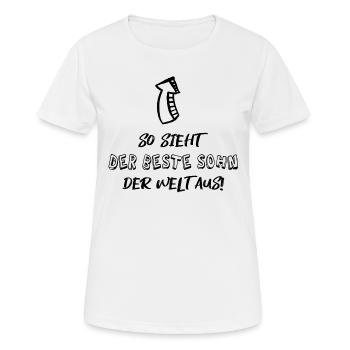 sohn - Frauen T-Shirt atmungsaktiv - Weiß - Vorne - AI Model Female 172 dark (172cm)