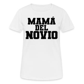 Mama del Novio Groom's Mother Wedding Gift - Women's Breathable T-Shirt - white - Front - AI Model Female 172 dark (172cm)