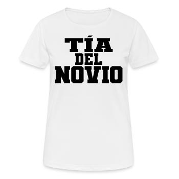 Tia del Novio Groom's Auntie Women Wedding Gift - Women's Breathable T-Shirt - white - Front - AI Model Female 172 dark (172cm)