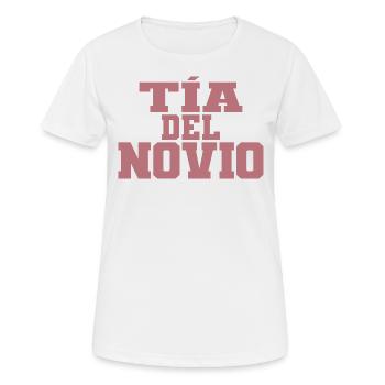 Tia del Novio Groom's Auntie Women Wedding Gift - Women's Breathable T-Shirt - white - Front - AI Model Female 172 dark (172cm)