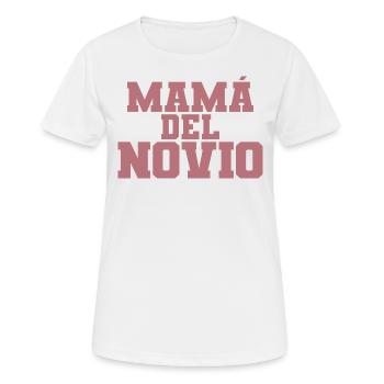 Mama del Novio Groom's Mother Wedding Gift - Women's Breathable T-Shirt - white - Front - AI Model Female 172 dark (172cm)