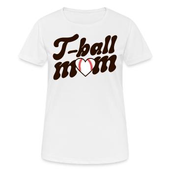 Retro Maman Joueuse De T-Ball Fan De Baseball - T-shirt respirant Femme - blanc - Devant - AI Model Female 172 dark (172cm)