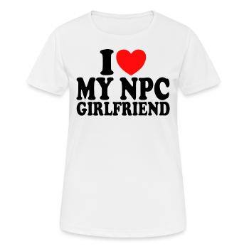 J'Aime Ma Copine PNJ Humour J'Aime Ma Petite Amie - T-shirt respirant Femme - blanc - Devant - AI Model Female 172 dark (172cm)