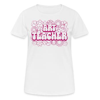 Mandala-Blumen-Lehrerin Kunstlehrerin - Frauen T-Shirt atmungsaktiv - Weiß - Vorne - AI Model Female 172 dark (172cm)