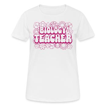 Mandala Fleurs Prof Femme Enseignante De Biologie - T-shirt respirant Femme - blanc - Devant - AI Model Female 172 dark (172cm)